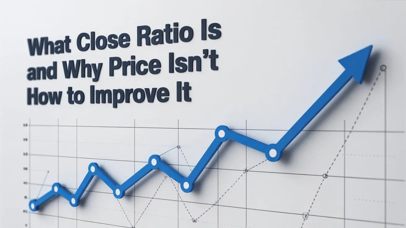 A chart illustrating close ratio and how to improve it.