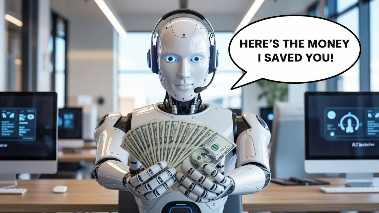 An AI voicebot answering calls and saving a service business money.